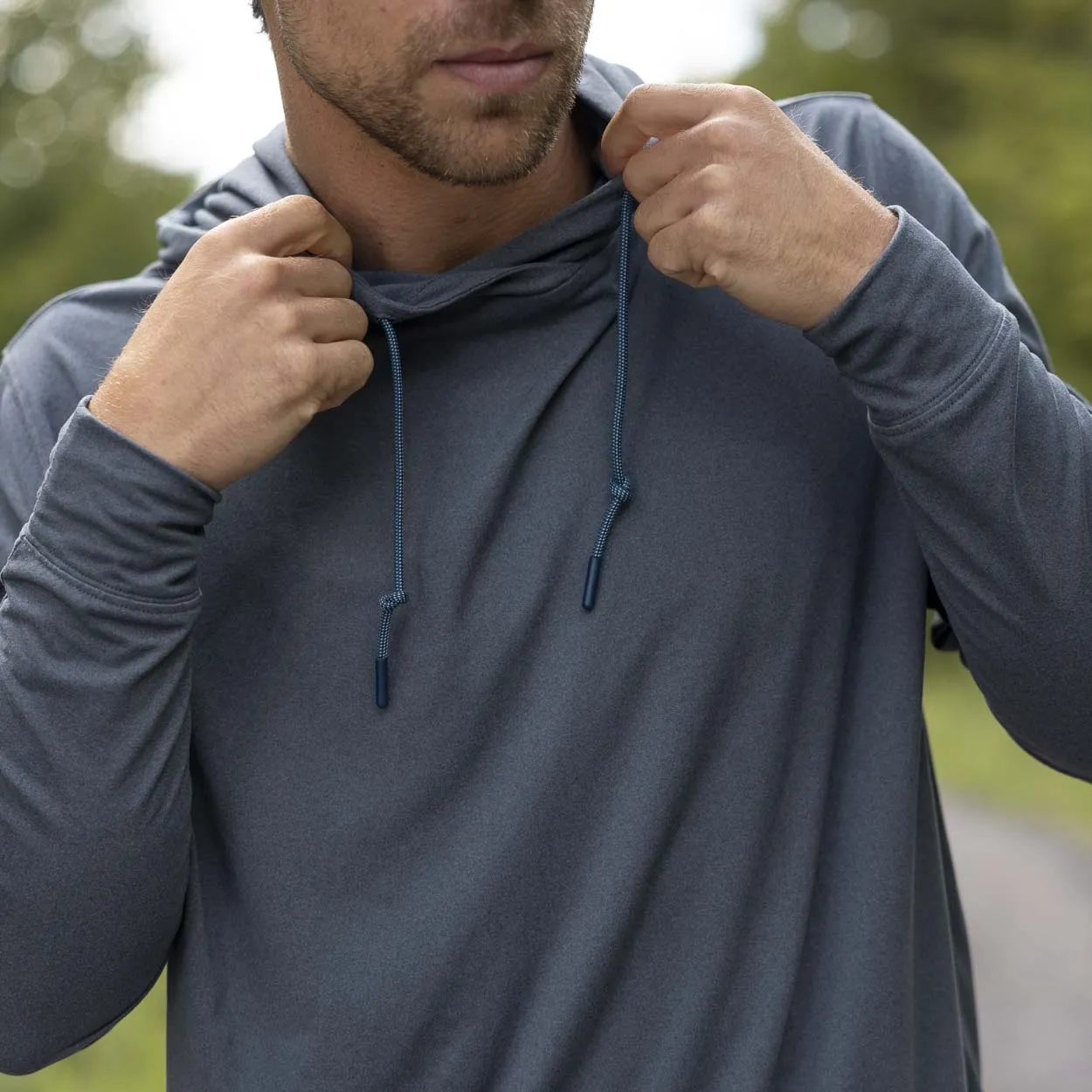 Navy Melange – Performance Hoodie