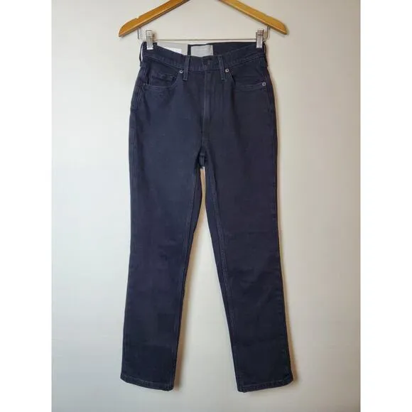 NEW Everlane 24 Crop The Original Cheeky Jean BLACK Jeans Woman COAL Straight