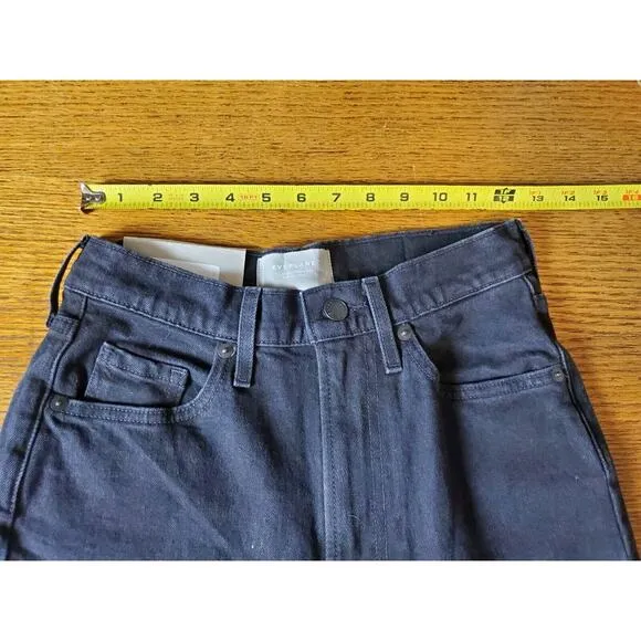 NEW Everlane 24 Crop The Original Cheeky Jean BLACK Jeans Woman COAL Straight