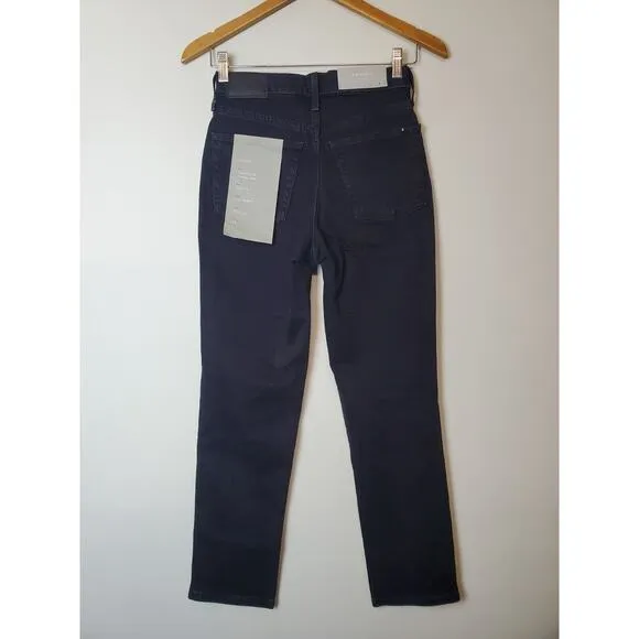 NEW Everlane 24 Crop The Original Cheeky Jean BLACK Jeans Woman COAL Straight