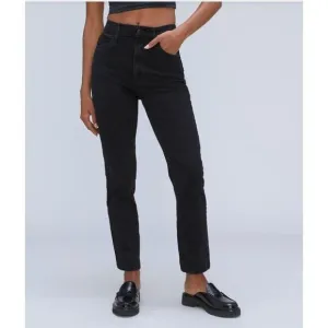 NEW Everlane 24 Crop The Original Cheeky Jean BLACK Jeans Woman COAL Straight