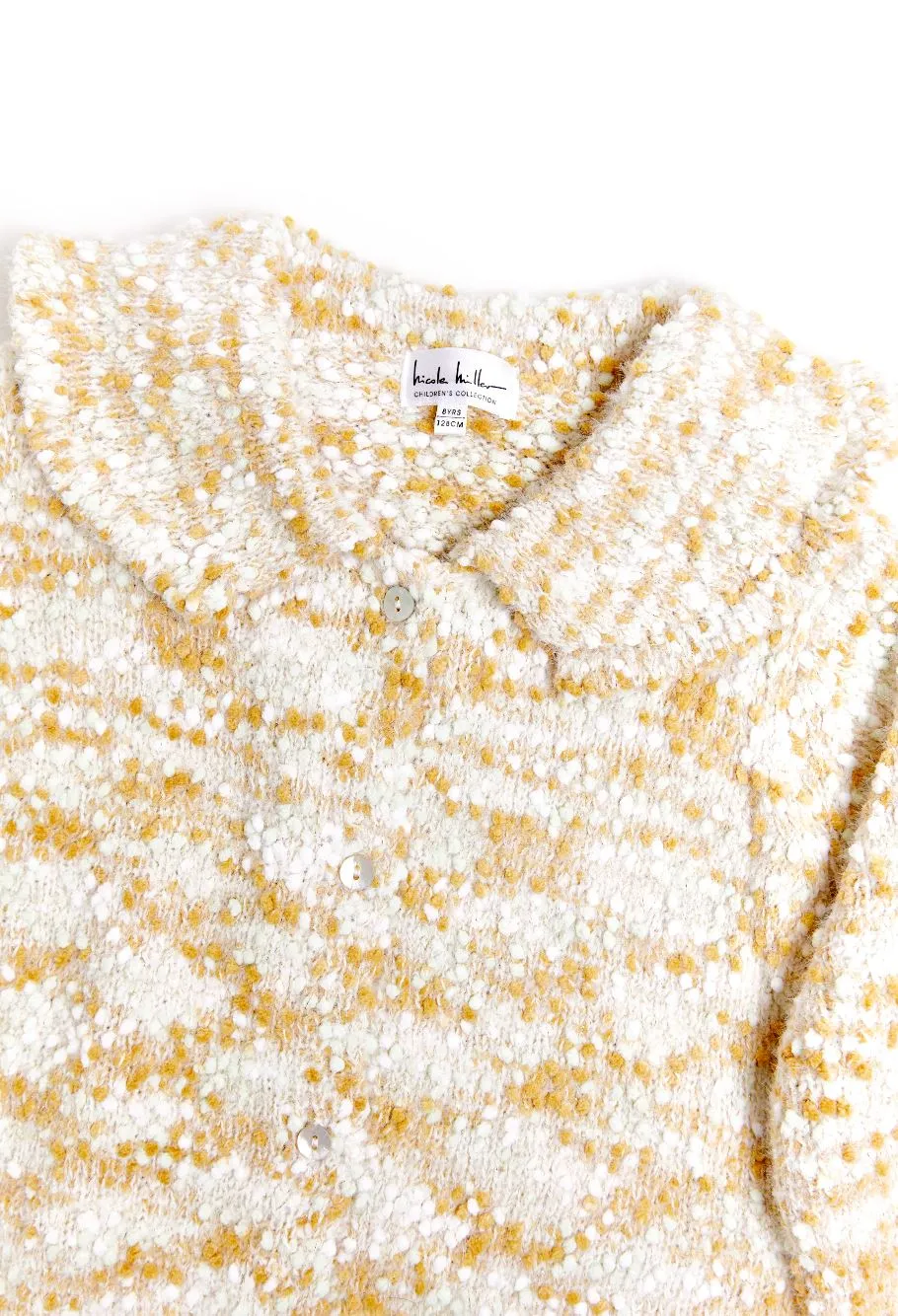 Nicole Miller Knitted Ruffle Collar Cardigan