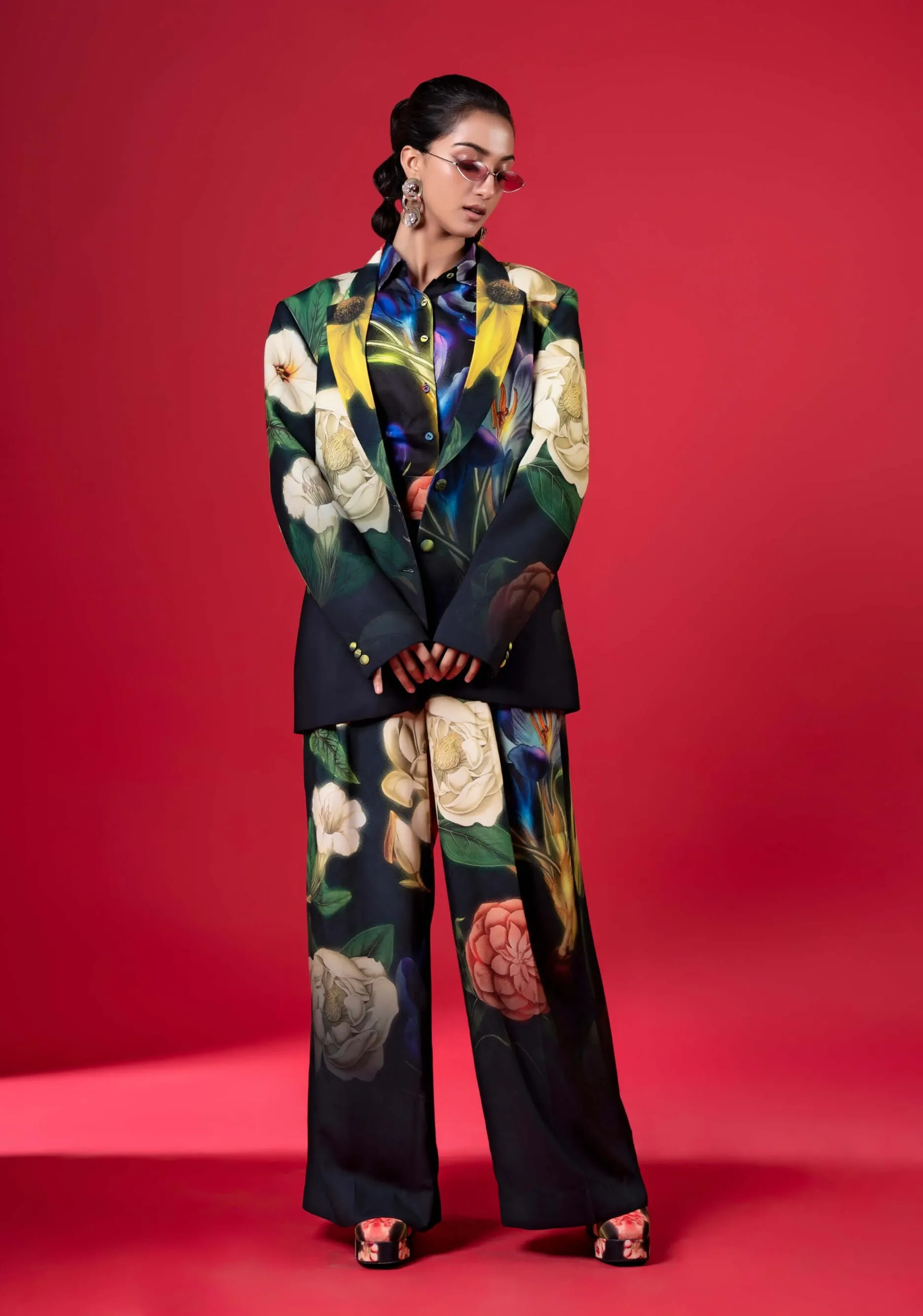 Night bloom pantsuit set