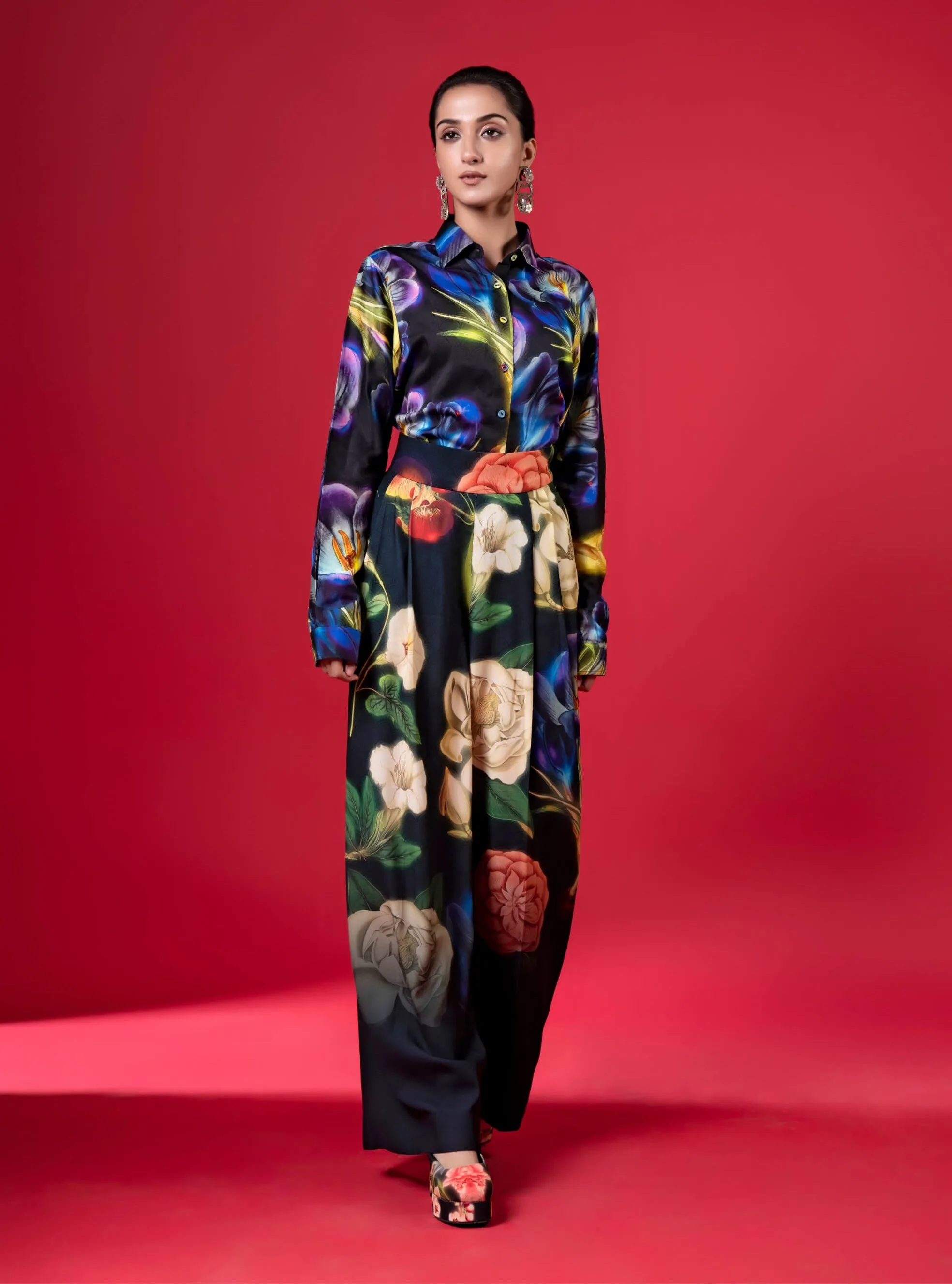Night bloom pantsuit set
