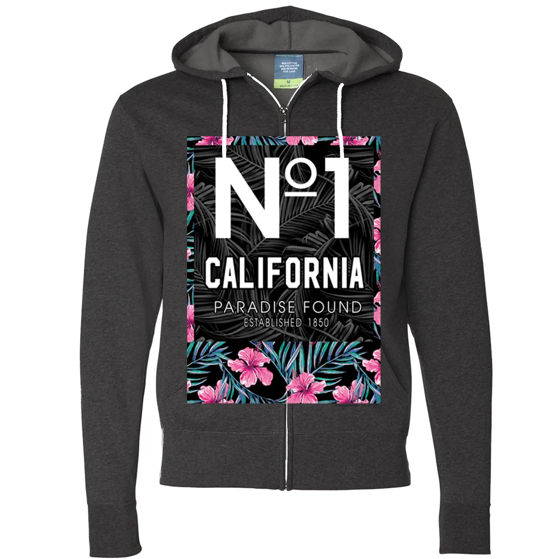 No 1 California Paradise Found Zip-Up Hoodie