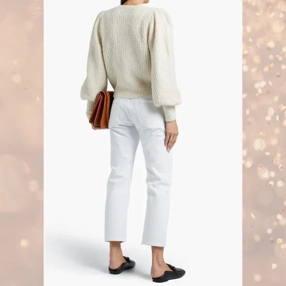 NWT $250 Frame  Le Pixie Slouch Mid-rise White Jean - Size 12 (See Notes)