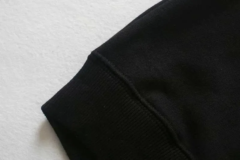Oversize Printing Round Collar Sweatshirts
