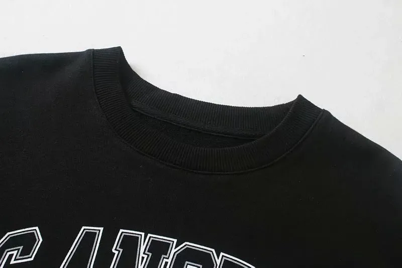 Oversize Printing Round Collar Sweatshirts