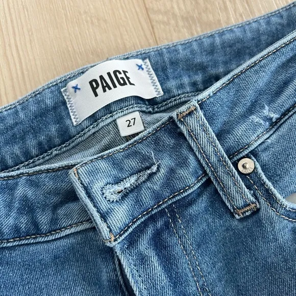 Paige Laurel Cannon High Rise Chewed Hem Size 27