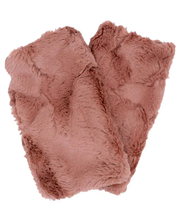 Pandemonium Fingerless Faux Fur Gloves Reversible - Multiple Colors Available