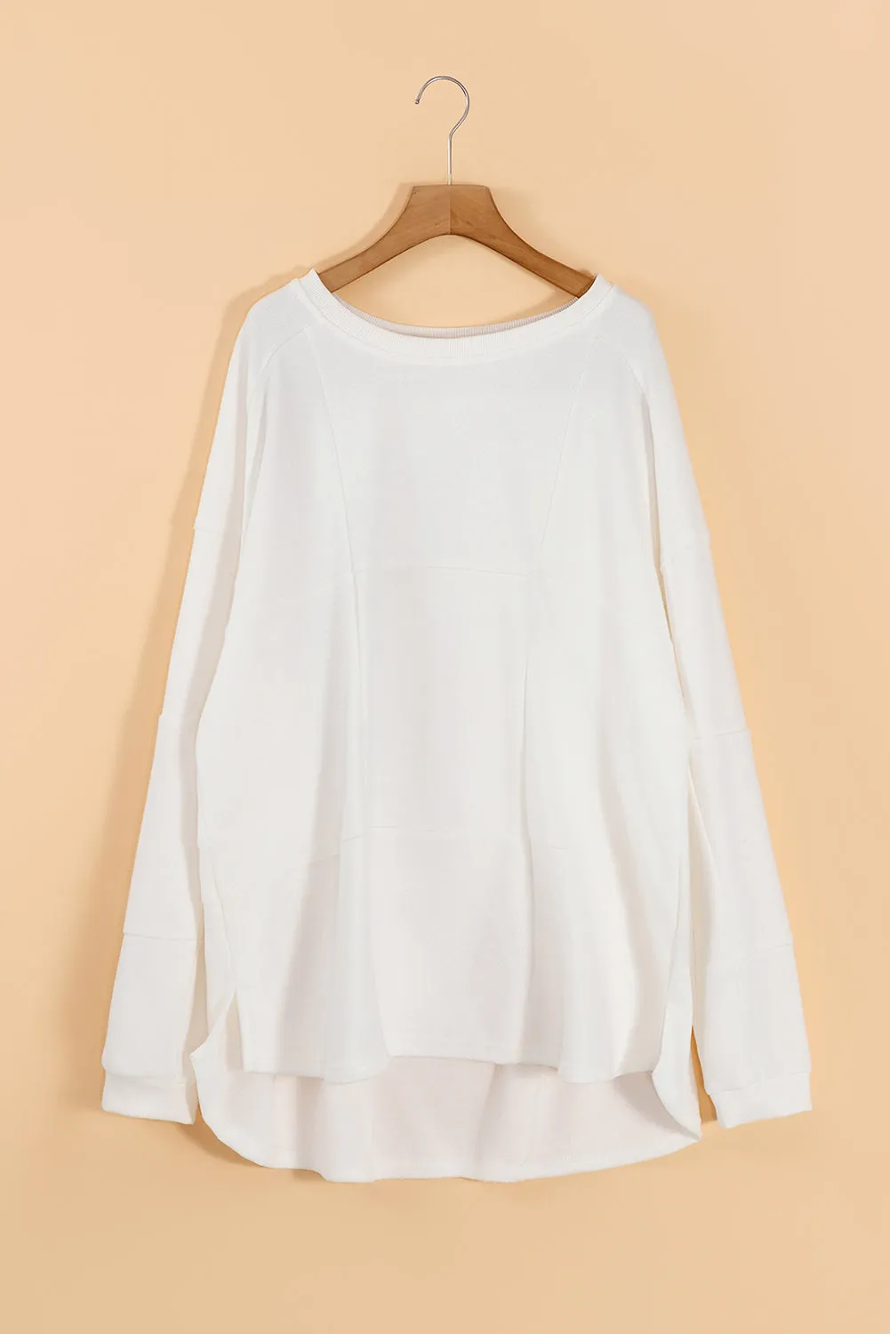 Patchwork Drop Shoulder Baggy Sweatshirt