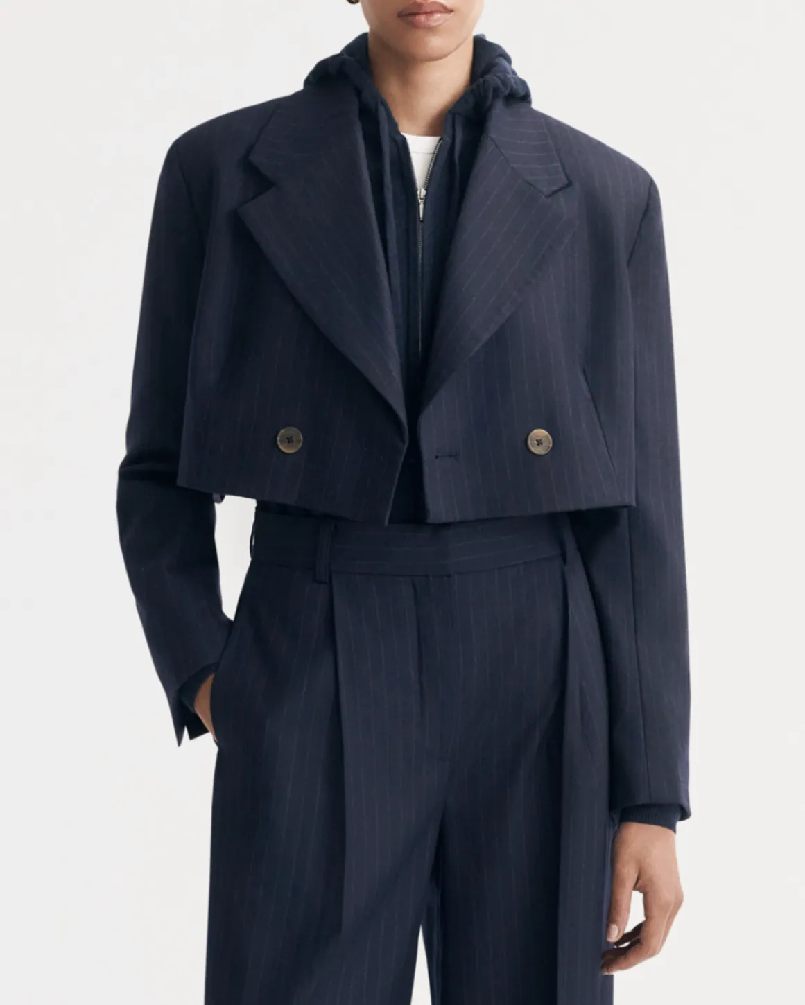 Pinstripe Blazer | Soft Goat