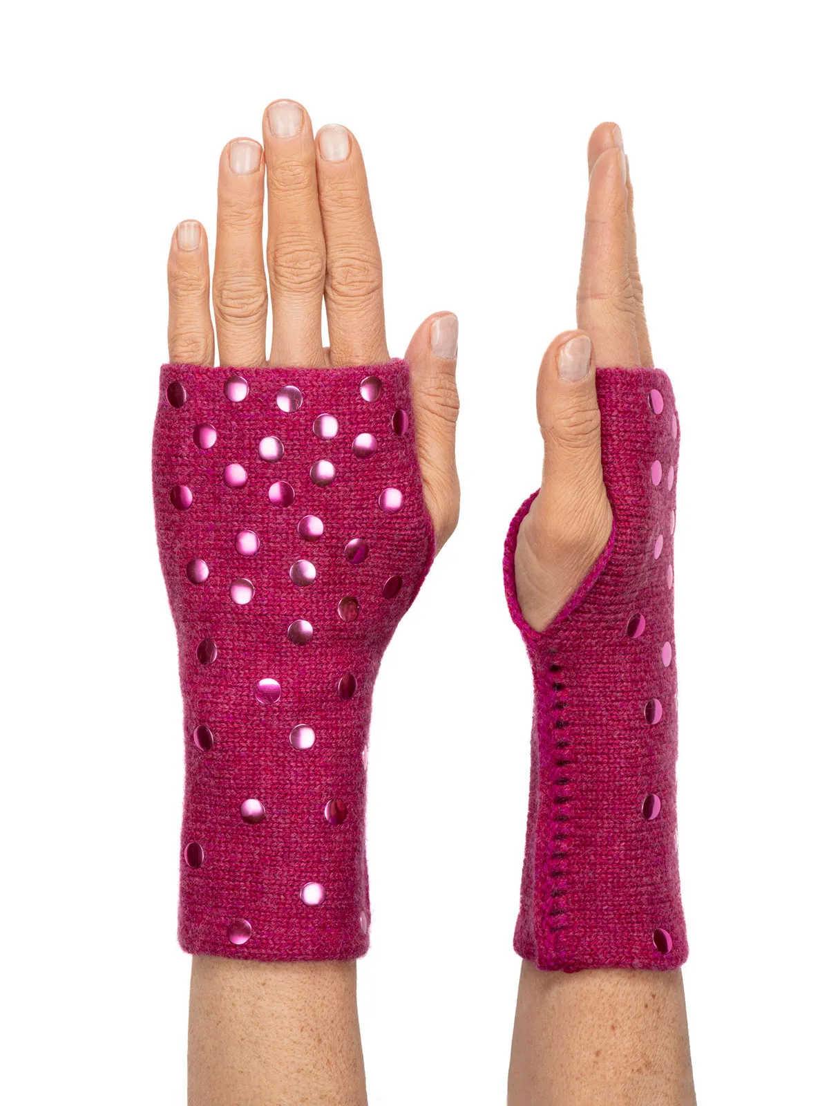 Polka Dot Fingerless Gloves
