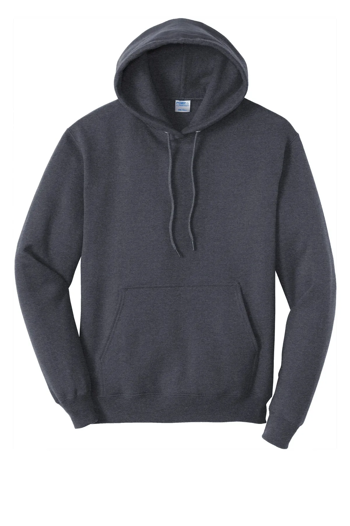 Port & Company Core Fleece Pullover Hooded Sweatshirt. PC78H Heather Navy