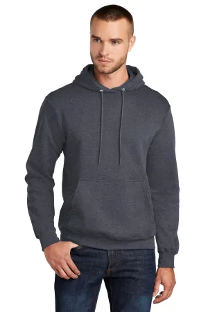 Port & Company Core Fleece Pullover Hooded Sweatshirt. PC78H Heather Navy