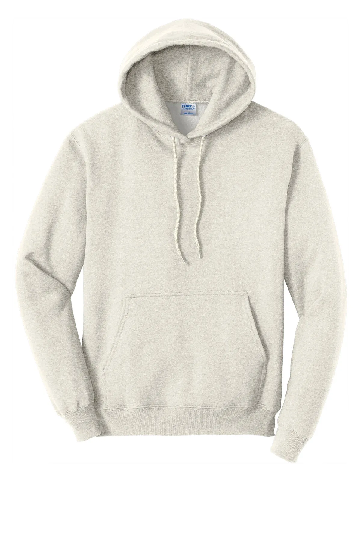 Port & Company Core Fleece Pullover Hooded Sweatshirt. PC78H Oatmeal Heather