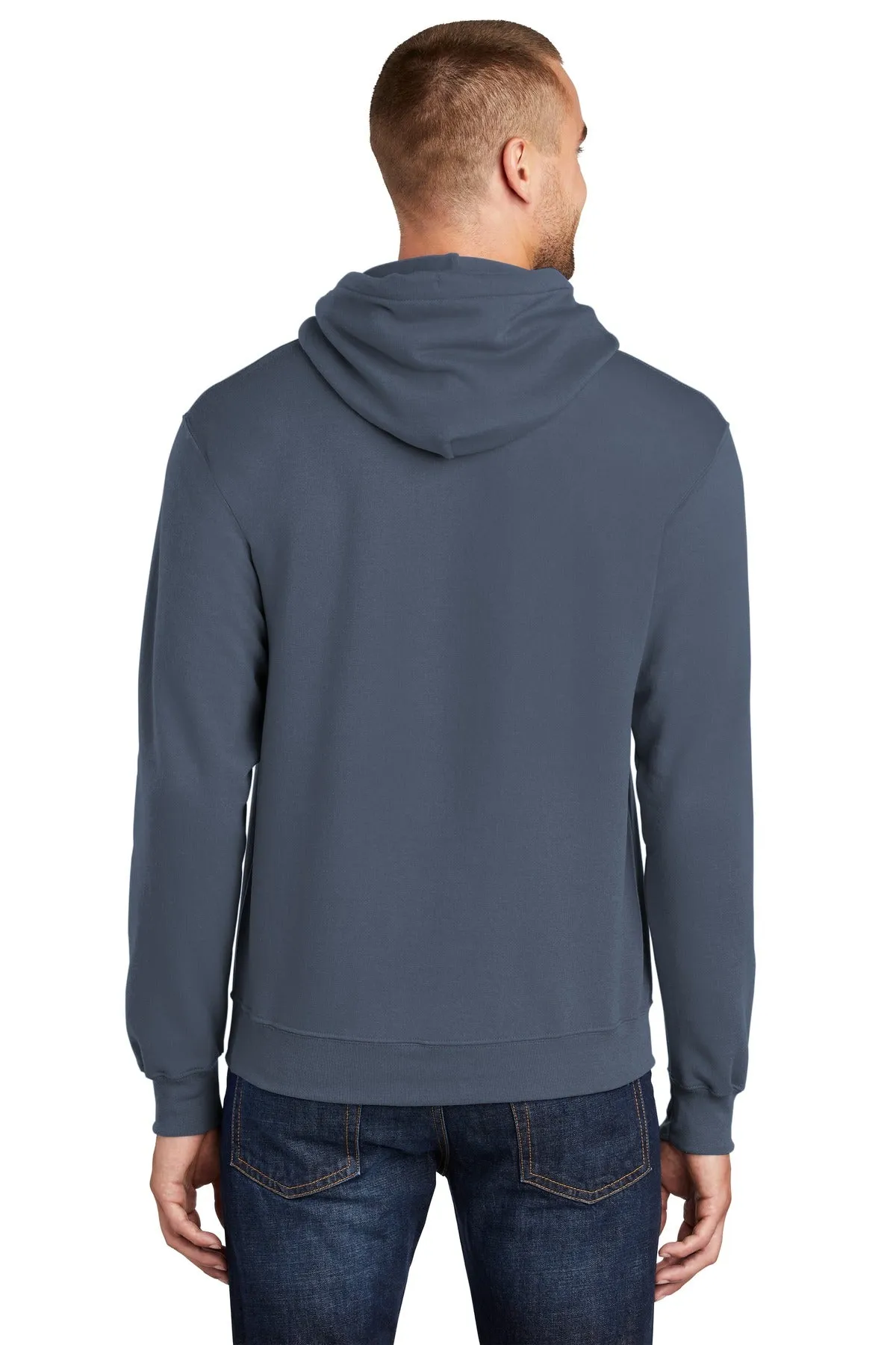 Port & Company Core Fleece Pullover Hooded Sweatshirt. PC78H Steel Blue