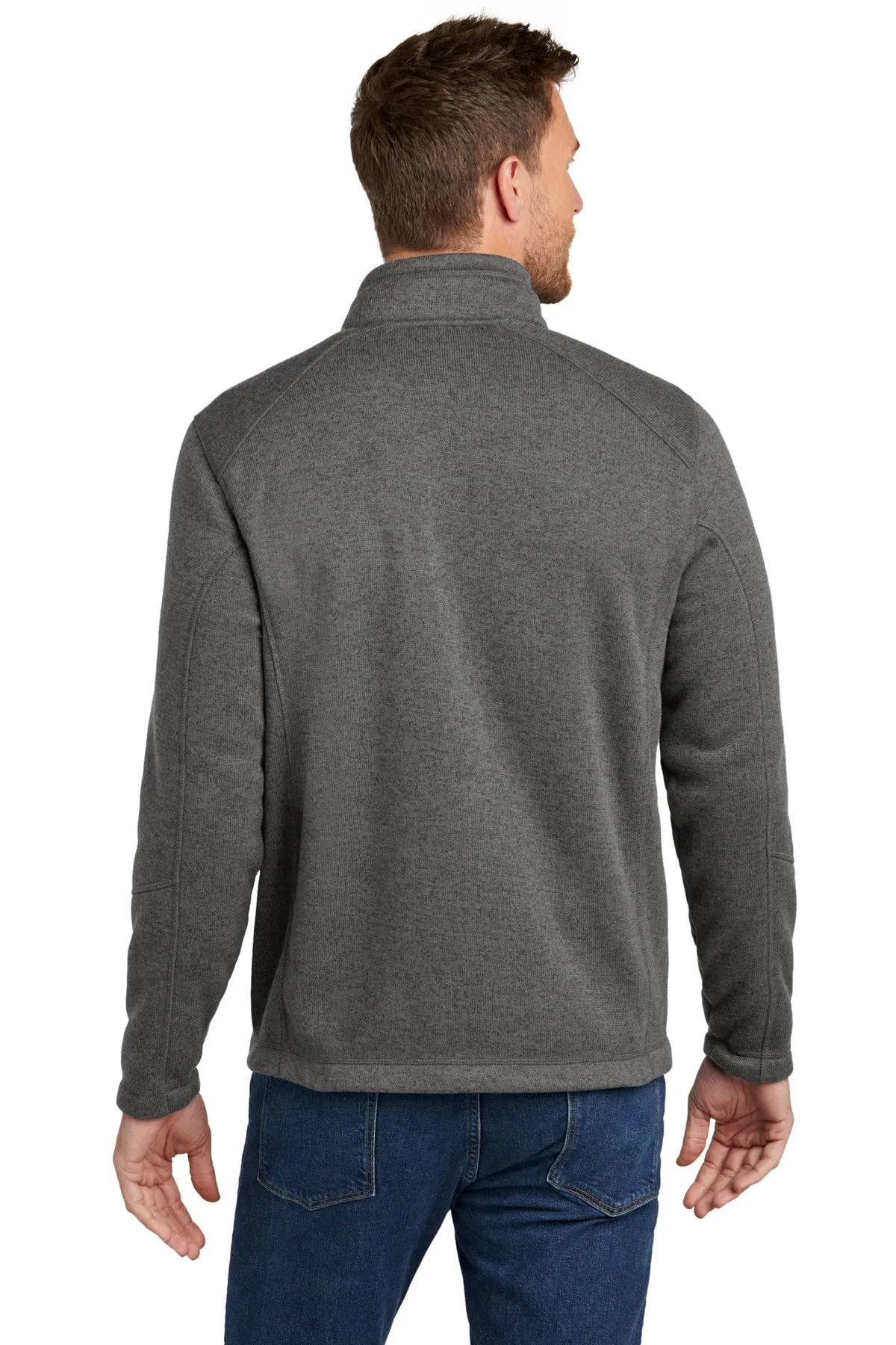 Port Authority Arc Sweater Fleece Jacket F428 Grey Smoke Heather