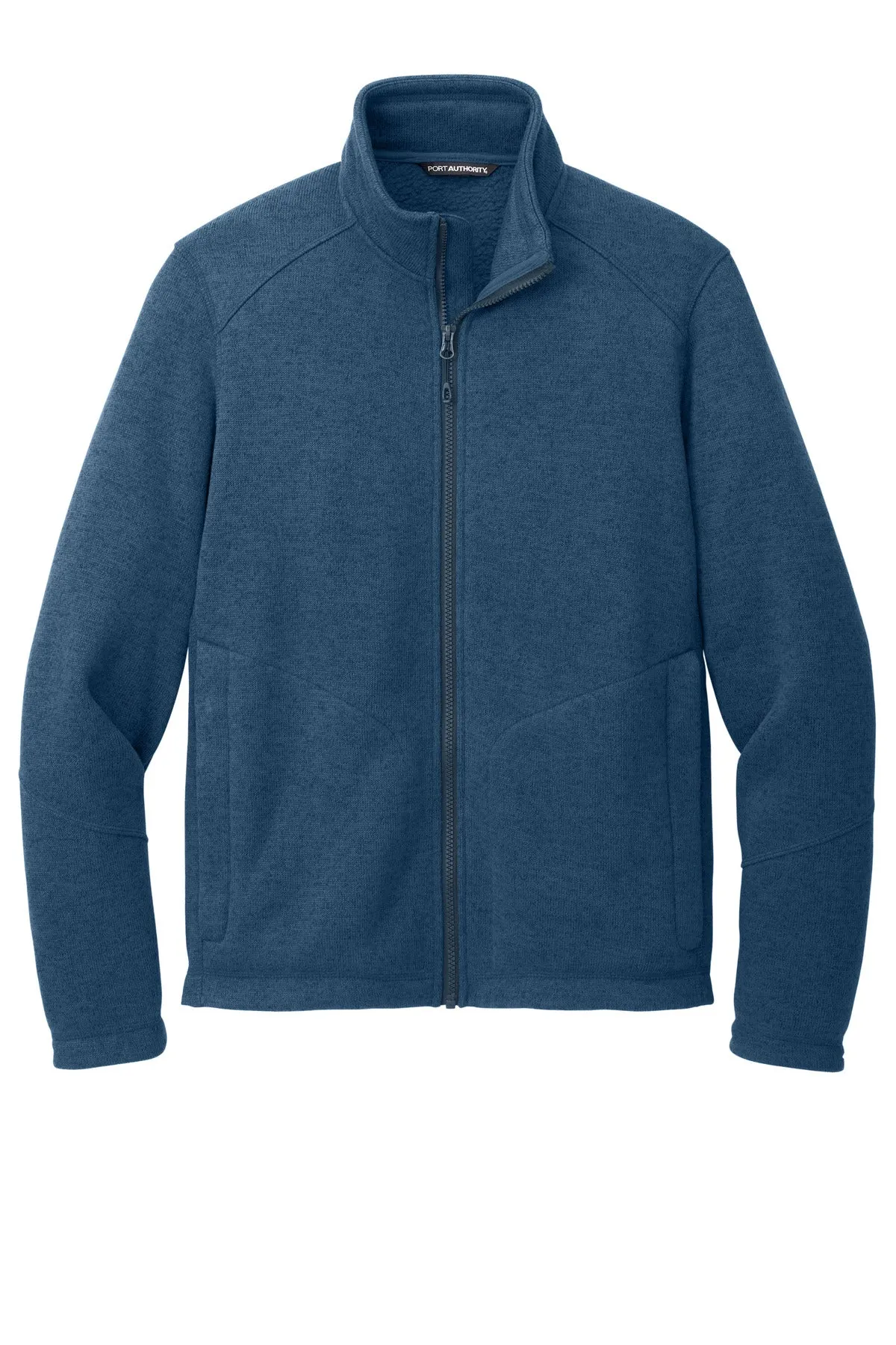 Port Authority Arc Sweater Fleece Jacket F428 Insignia Blue Heather
