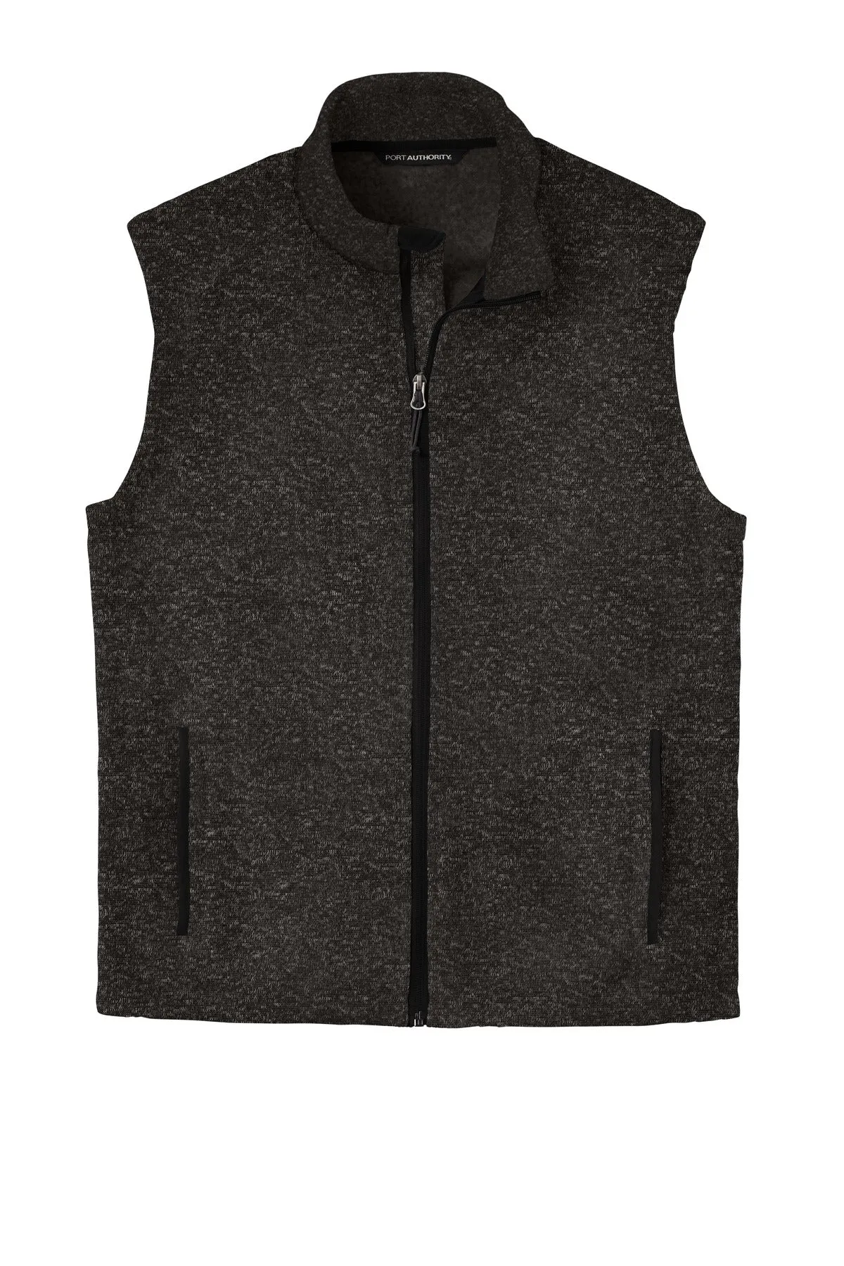 Port Authority  Sweater Fleece Vest F236 Black Heather