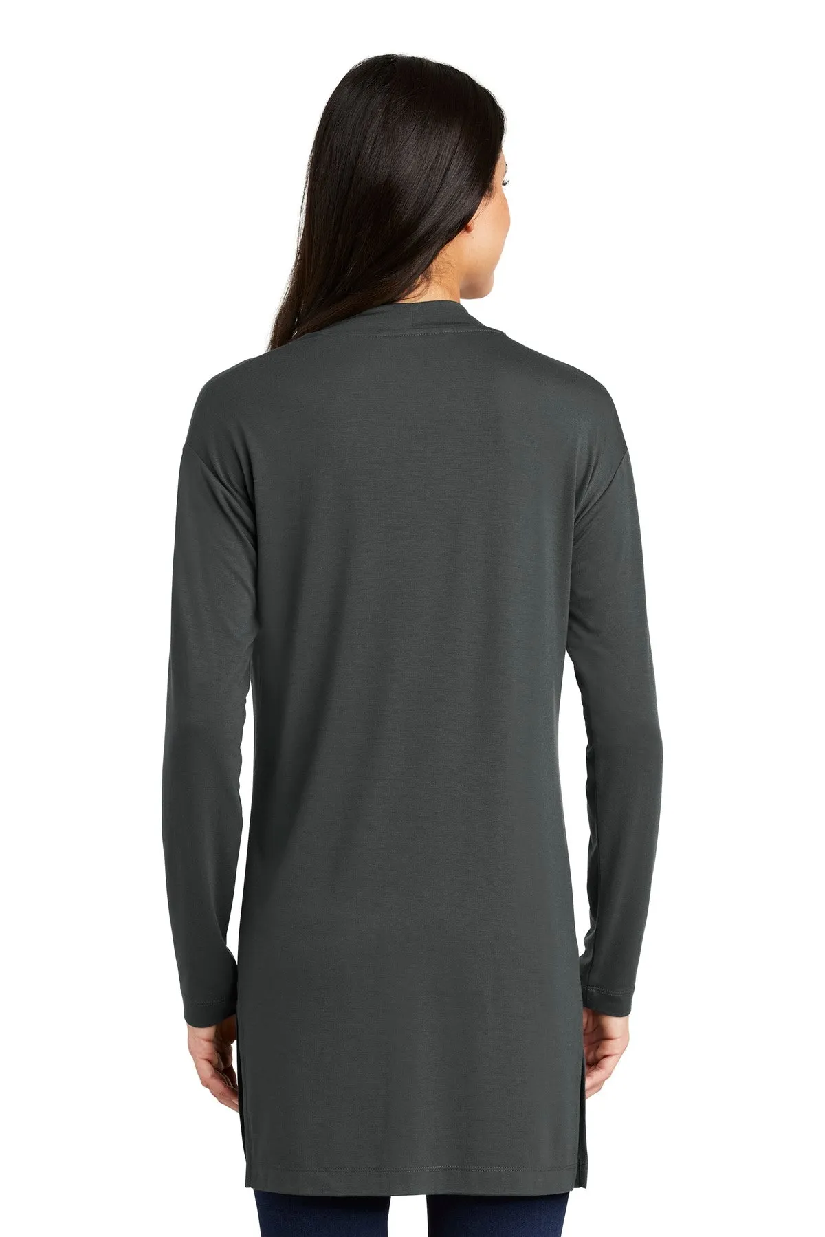 Port Authority  Women's Concept Long Pocket Cardigan . LK5434 Grey Smoke