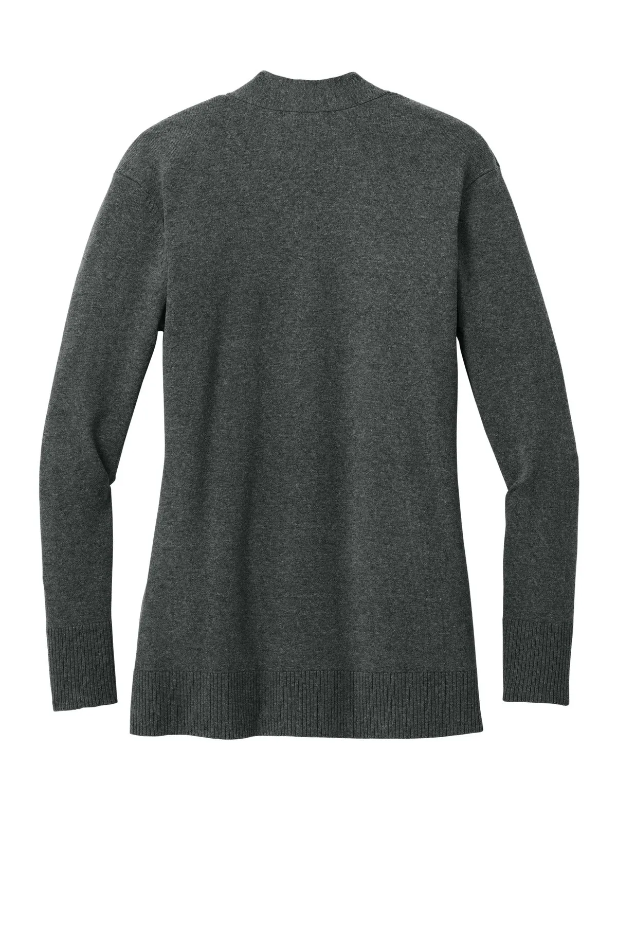Port Authority Women's Easy Care Open-Front Cardigan Sweater LSW2890 Charcoal Heather
