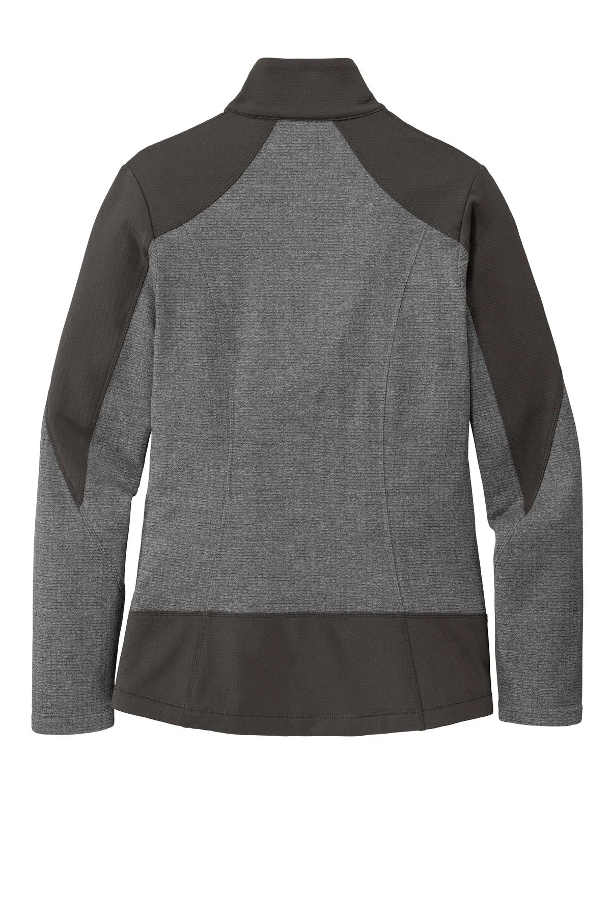 Port Authority  Women's Grid Fleece Jacket. L239 Grey Smoke Heather/ Grey Smoke