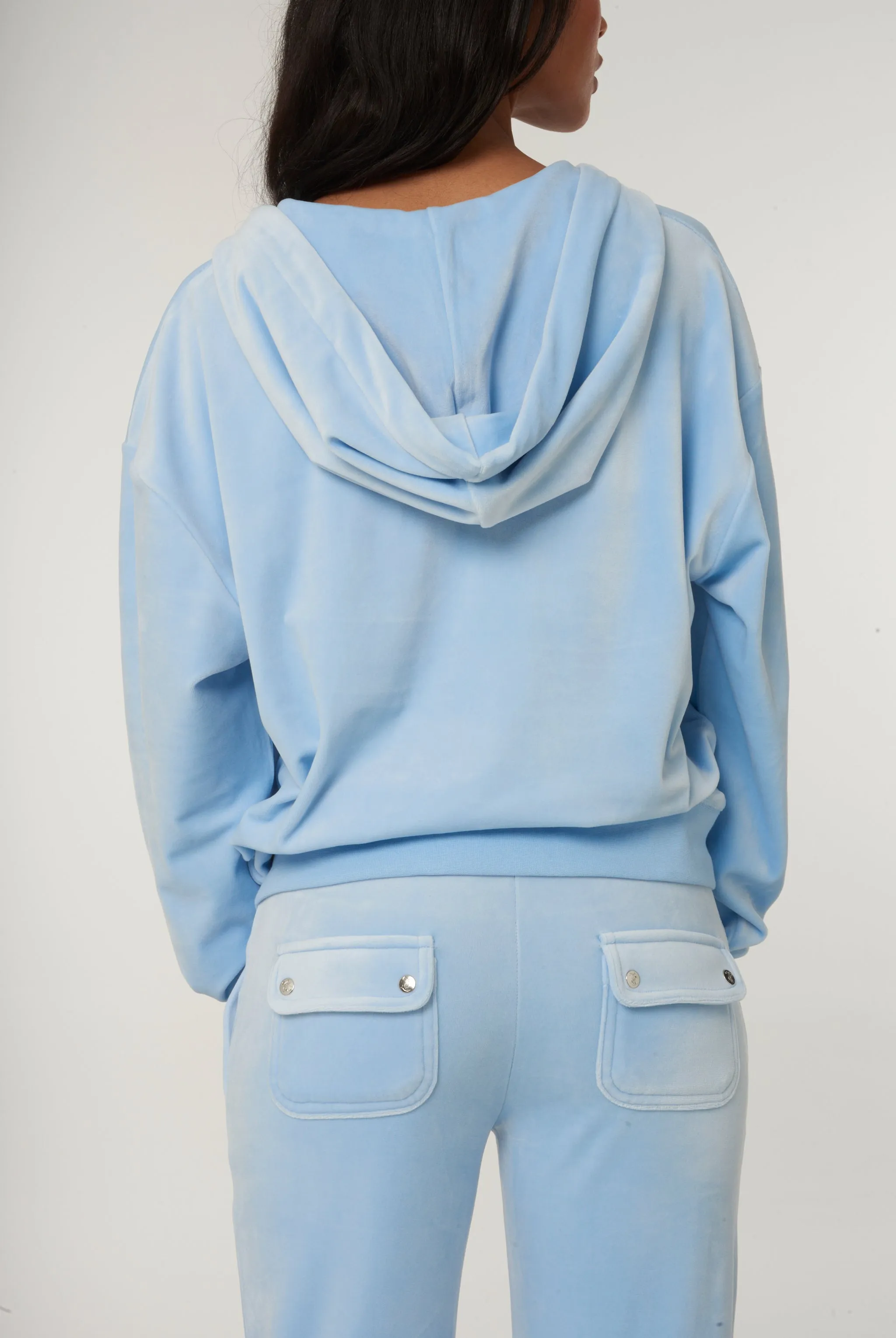 POWDER BLUE CLASSIC VELOUR OVERSIZED HOODIE