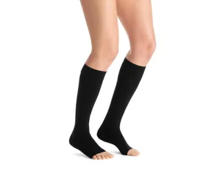 PR/1 JOBST OPAQUE WOMEN, KNEE HIGH, 30-40MMHG, XL, CLASSIC BLACK, OPEN TOE