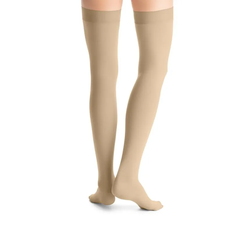 PR/1 JOBST OPAQUE WOMEN, THIGH HIGH W/SIL DOT BAND, 30-40MMHG, XL, NATURAL, CLOSED TOE