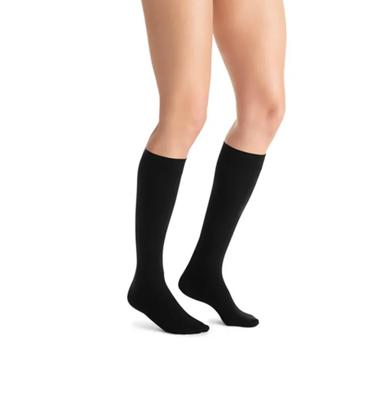 PR/1 JOBST SOFTFIT OPAQUE KNEE HIGH CLOSED TOE, SIZE M, 20-30MMHG, CLASSIC BLACK