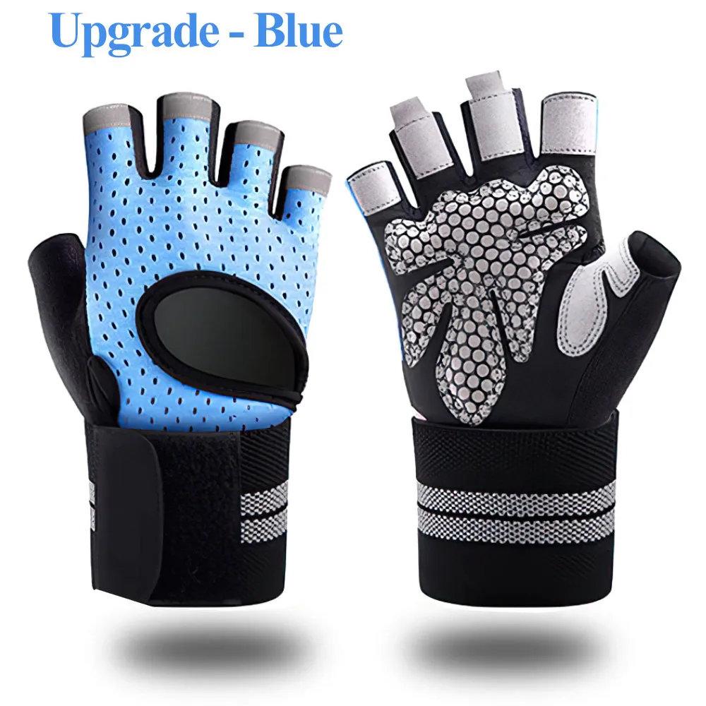 Premium Half Finger Gloves for Gym & Cycling - Anti-Slip Gel Pad Workout Gloves for Men & Women, Fingerless Fitness Gloves, Bicycle Accessories
