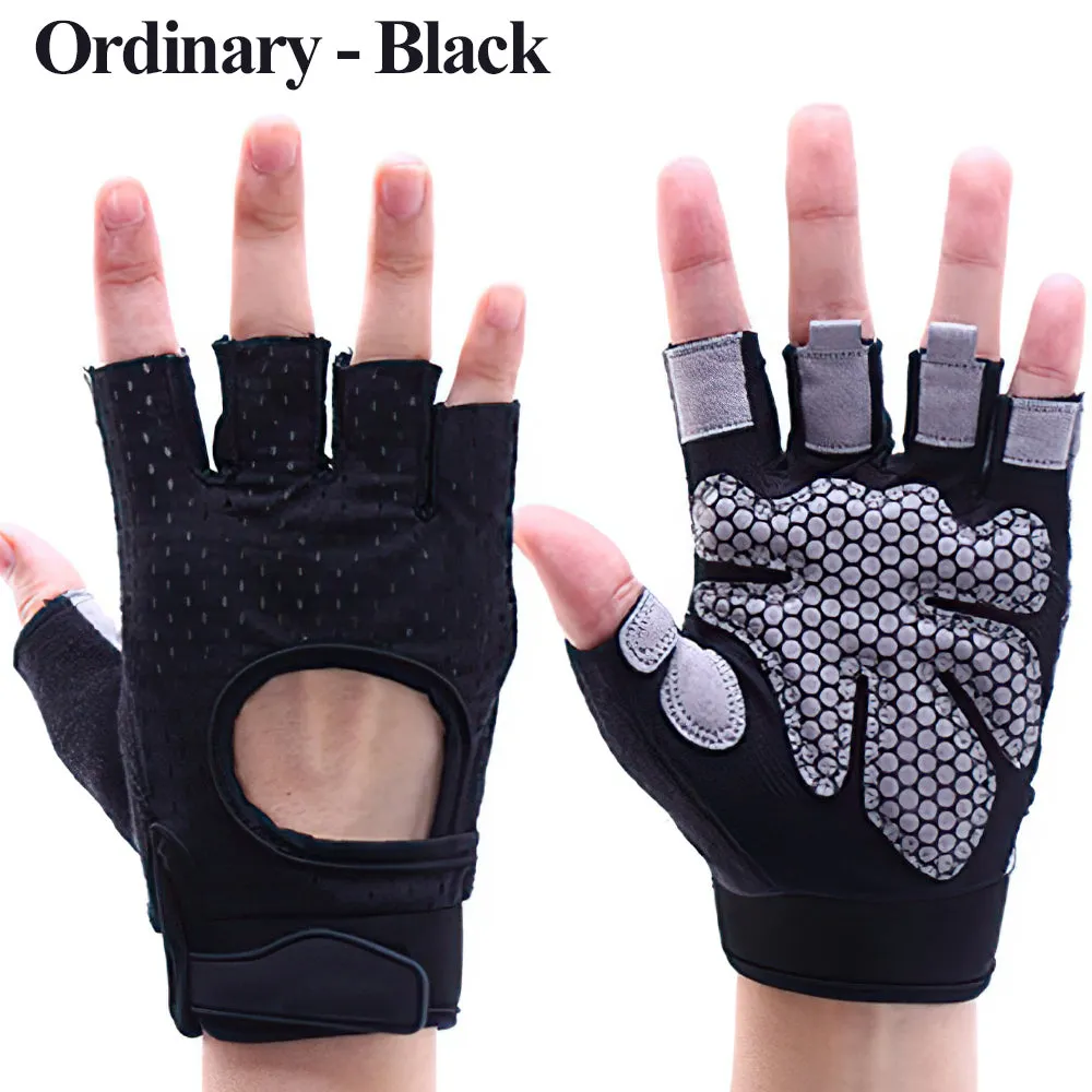 Premium Half Finger Gloves for Gym & Cycling - Anti-Slip Gel Pad Workout Gloves for Men & Women, Fingerless Fitness Gloves, Bicycle Accessories