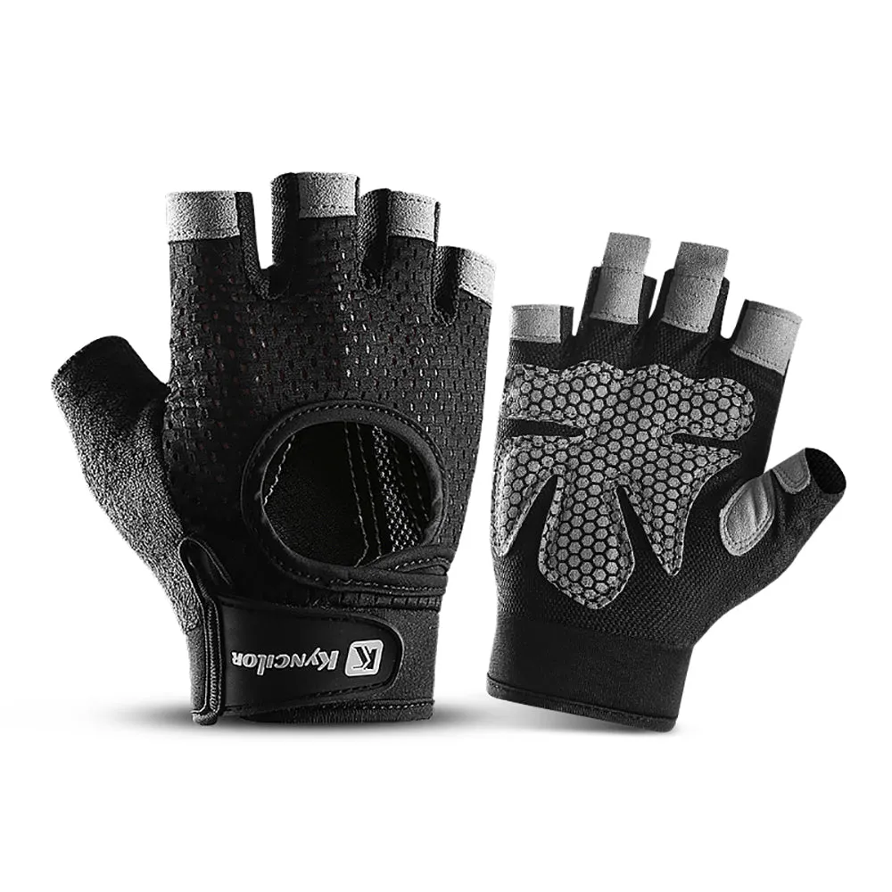 Premium Half Finger Gloves for Gym & Cycling - Anti-Slip Gel Pad Workout Gloves for Men & Women, Fingerless Fitness Gloves, Bicycle Accessories
