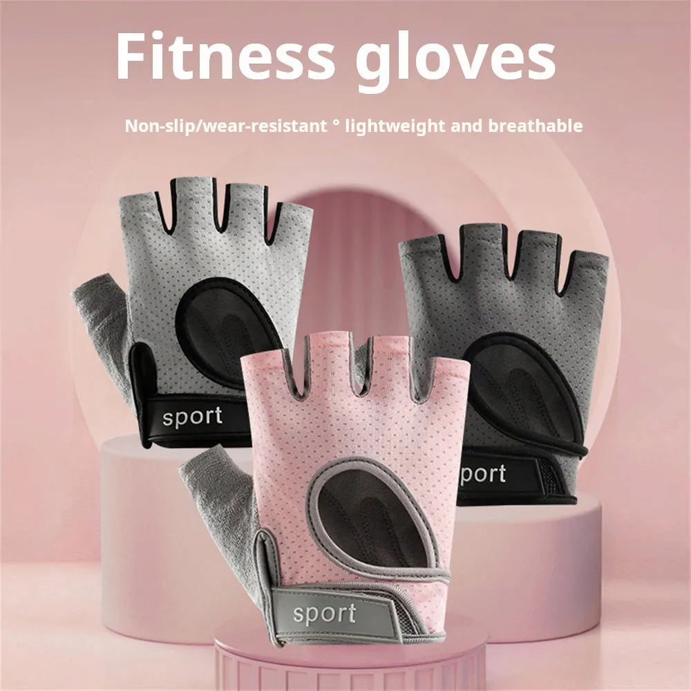 Premium Half Finger Gloves for Gym & Cycling - Anti-Slip Gel Pad Workout Gloves for Men & Women, Fingerless Fitness Gloves, Bicycle Accessories