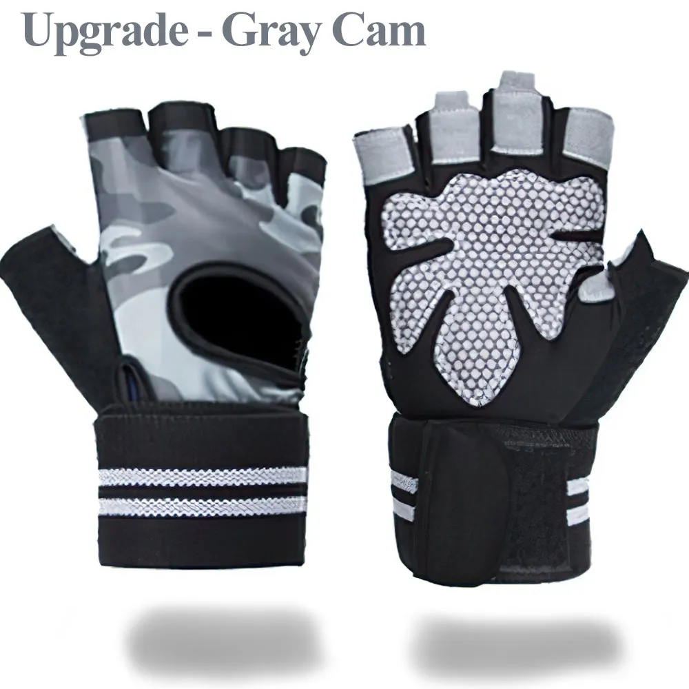 Premium Half Finger Gloves for Gym & Cycling - Anti-Slip Gel Pad Workout Gloves for Men & Women, Fingerless Fitness Gloves, Bicycle Accessories