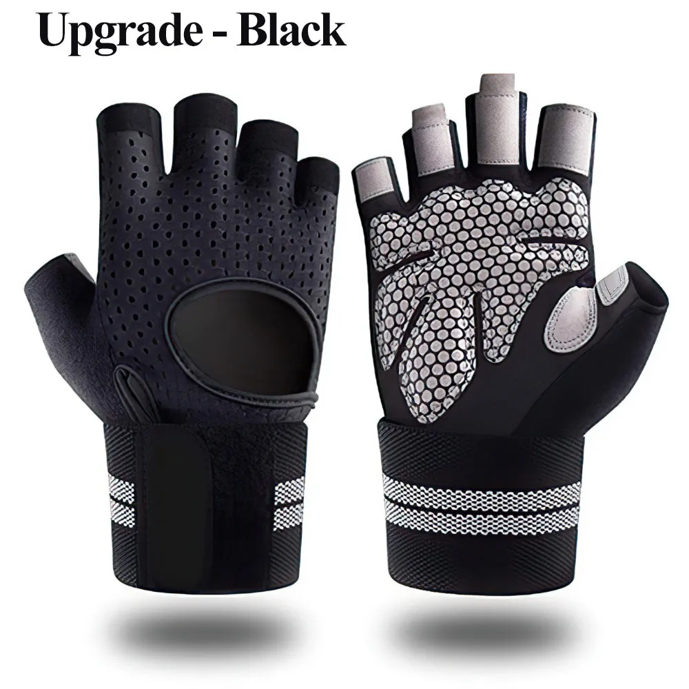 Premium Half Finger Gloves for Gym & Cycling - Anti-Slip Gel Pad Workout Gloves for Men & Women, Fingerless Fitness Gloves, Bicycle Accessories