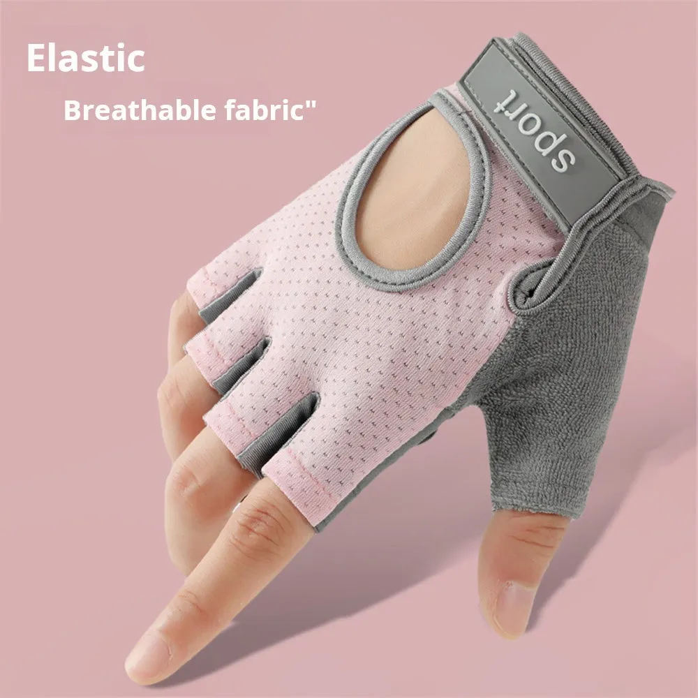 Premium Half Finger Gloves for Gym & Cycling - Anti-Slip Gel Pad Workout Gloves for Men & Women, Fingerless Fitness Gloves, Bicycle Accessories