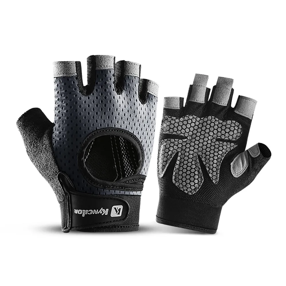 Premium Half Finger Gloves for Gym & Cycling - Anti-Slip Gel Pad Workout Gloves for Men & Women, Fingerless Fitness Gloves, Bicycle Accessories