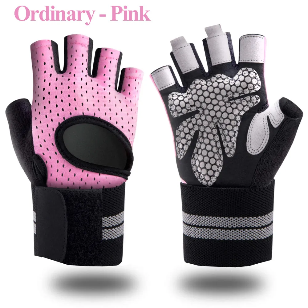 Premium Half Finger Gloves for Gym & Cycling - Anti-Slip Gel Pad Workout Gloves for Men & Women, Fingerless Fitness Gloves, Bicycle Accessories