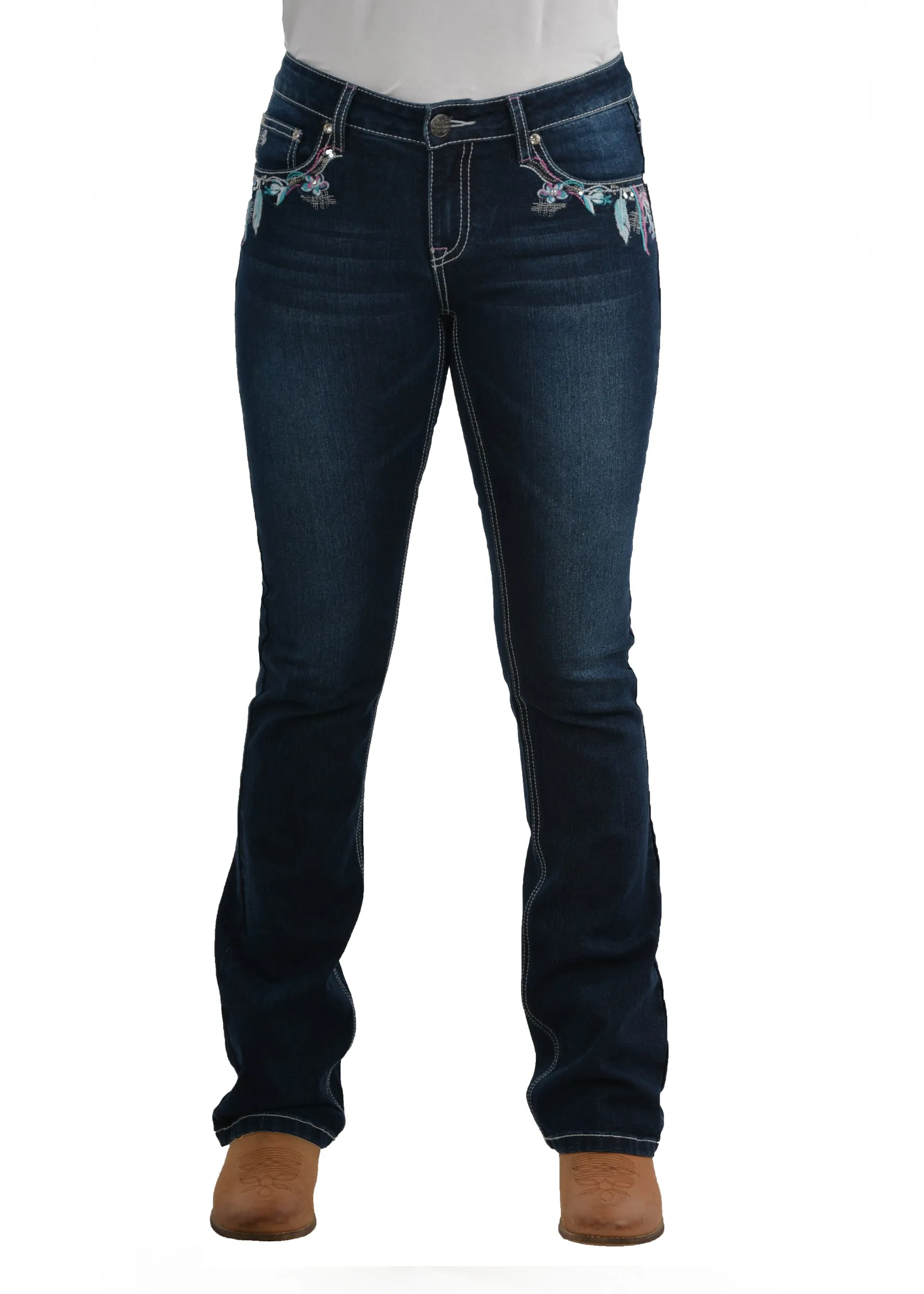 Pure Western Madison Bootcut Ladies Jeans Midnight
