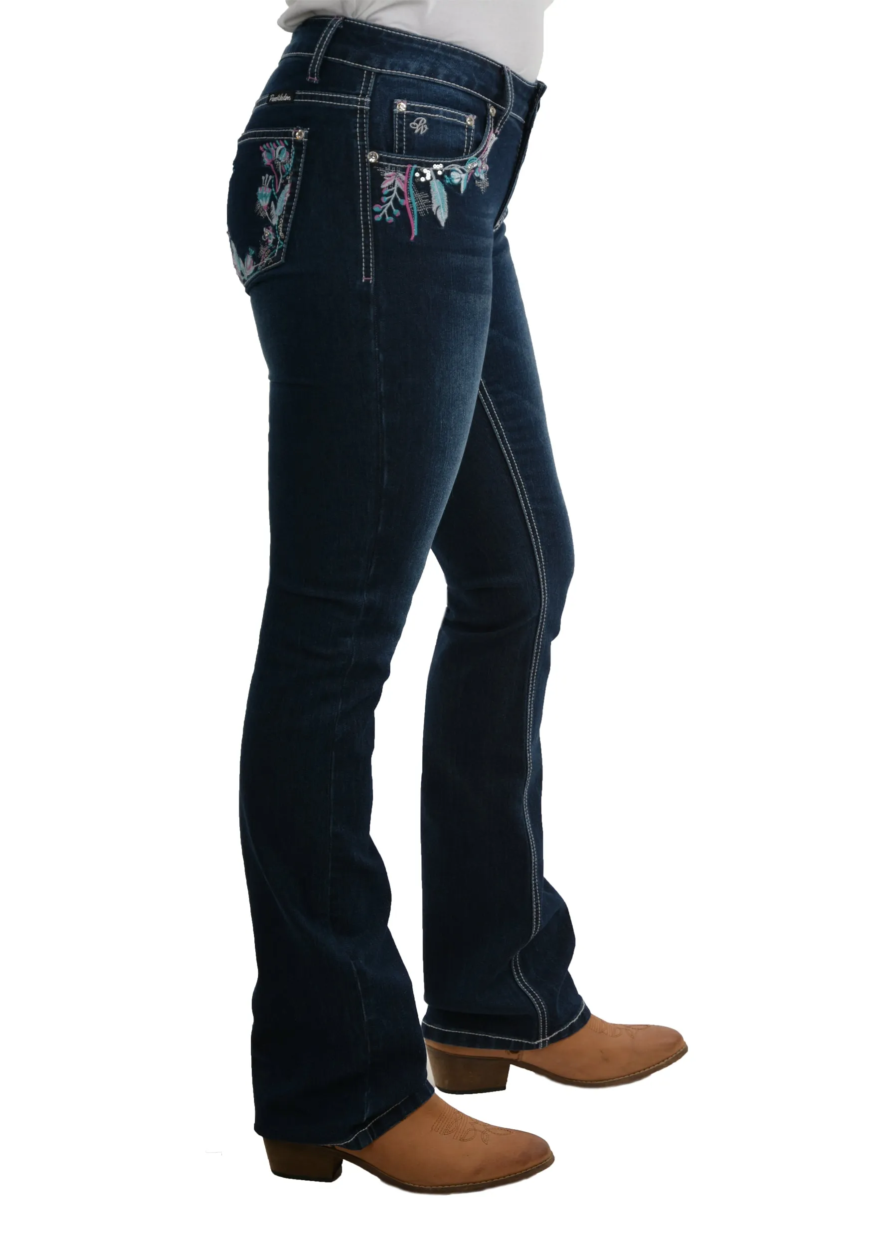 Pure Western Madison Bootcut Ladies Jeans Midnight