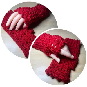 Red Fingerless Gloves