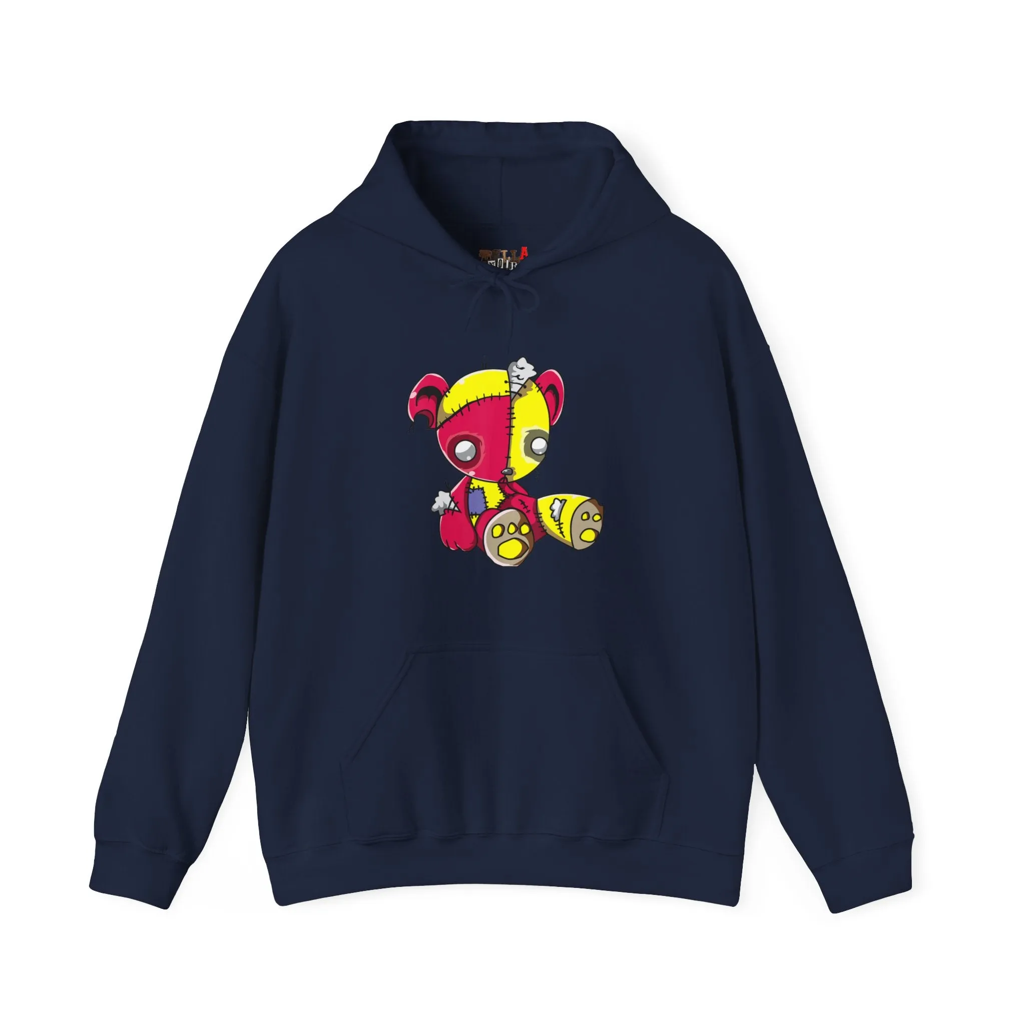 Red Yellow Patches Teddy Bear Hoodie