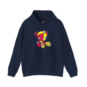 Red Yellow Patches Teddy Bear Hoodie