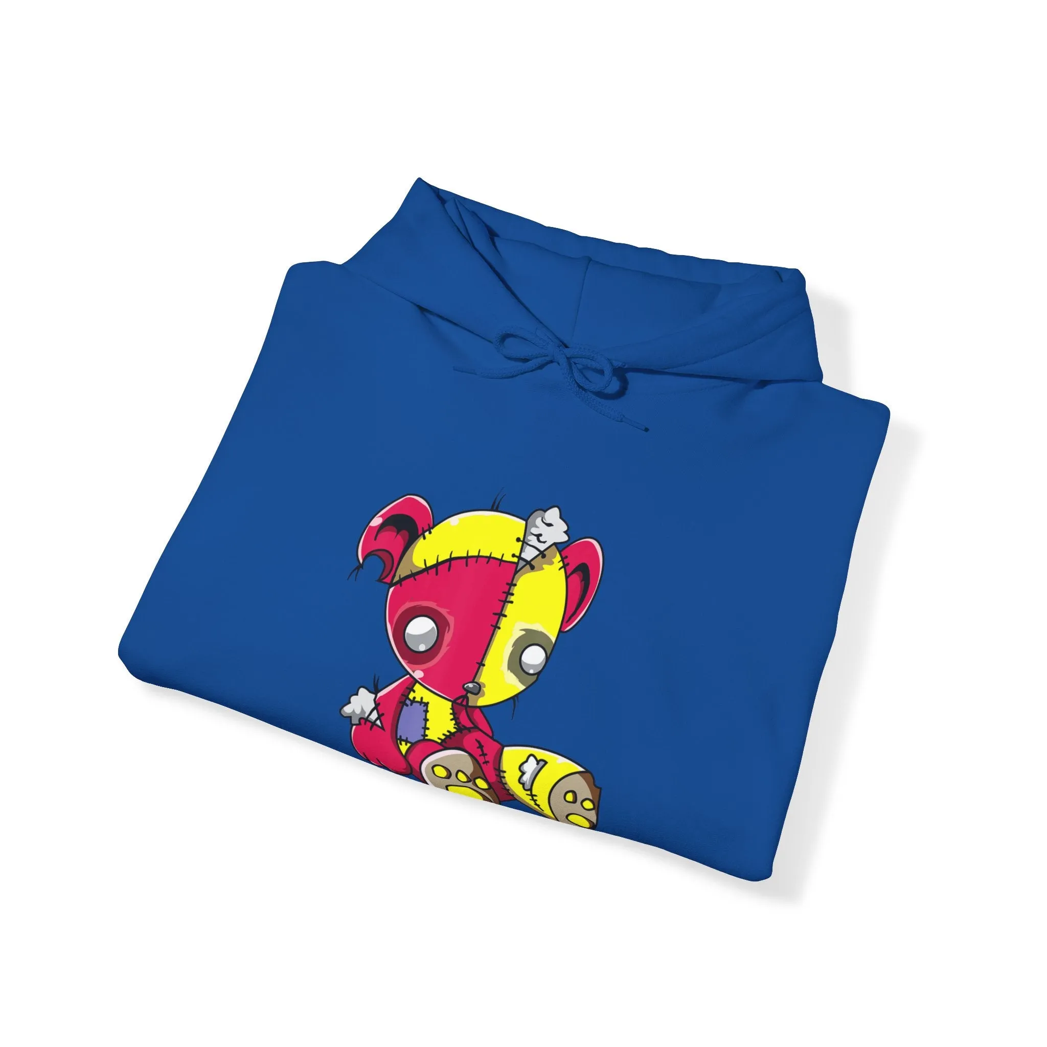 Red Yellow Patches Teddy Bear Hoodie