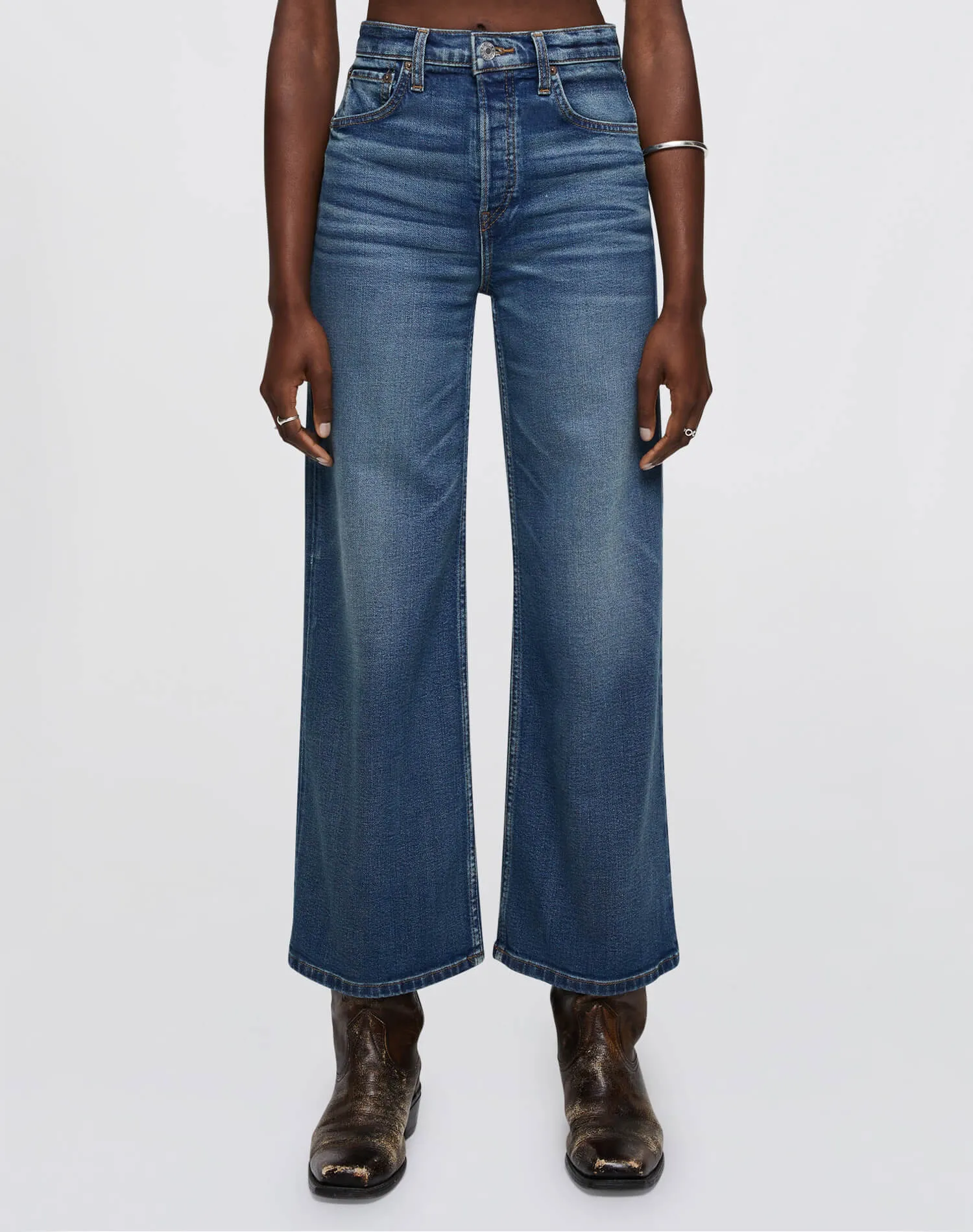 RE/DONE High Rise Wide Leg Crop