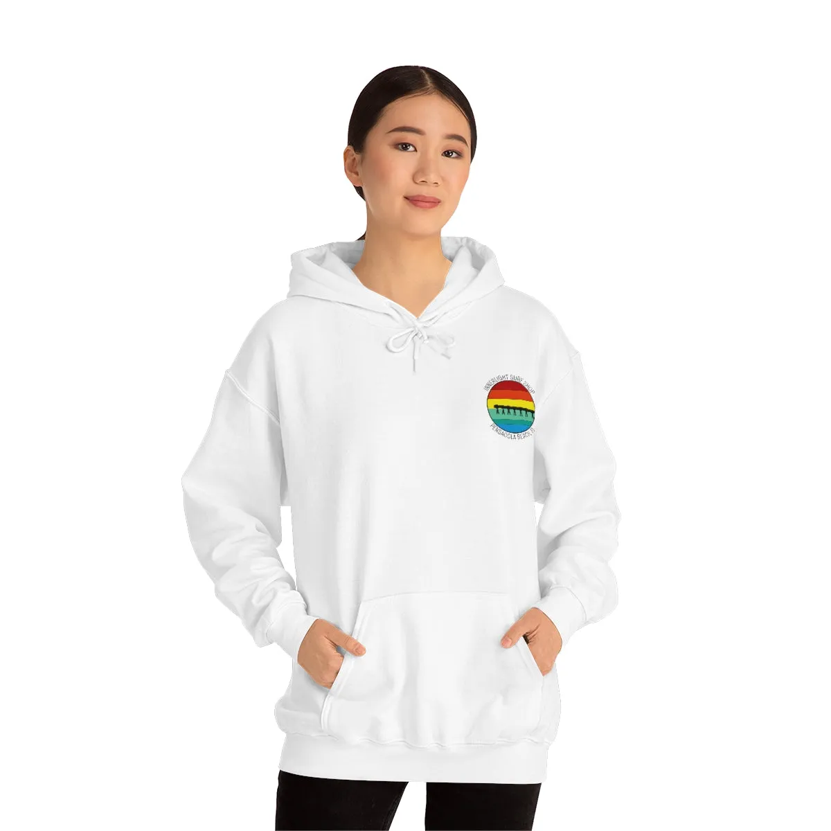 Retro Pier Unisex Hooded Sweatshirt