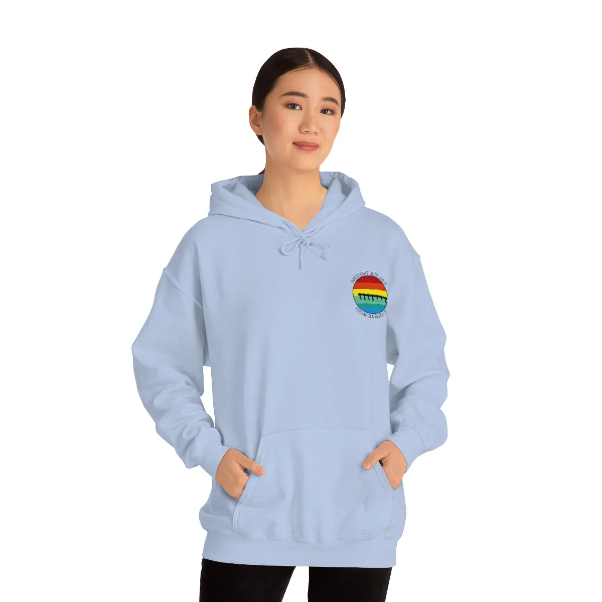 Retro Pier Unisex Hooded Sweatshirt