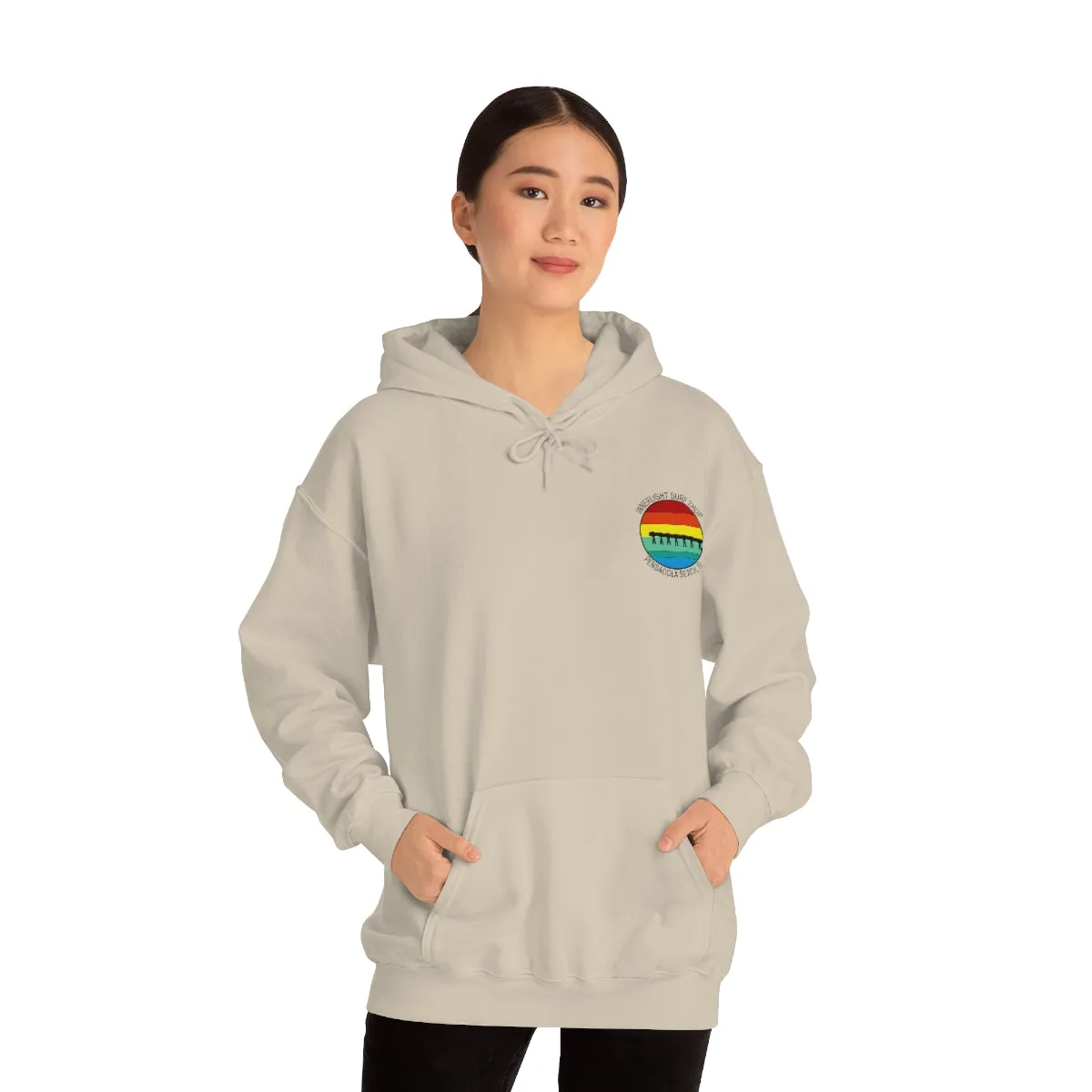 Retro Pier Unisex Hooded Sweatshirt